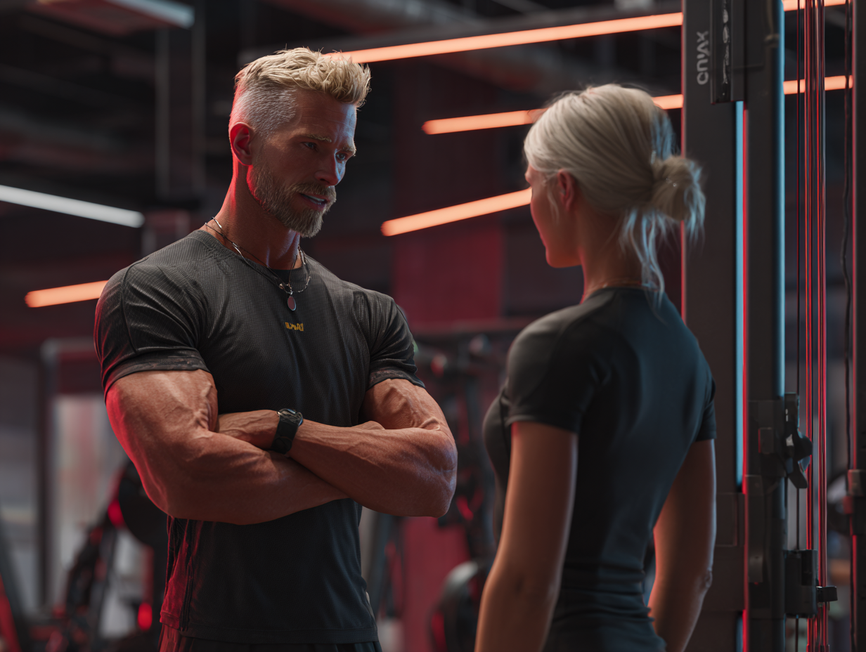 Тренер з клієнтом